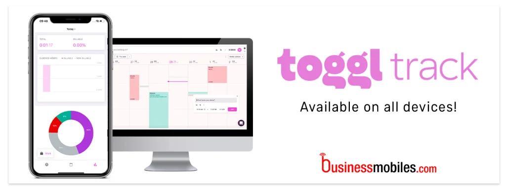 Toggl Track time tracking app
