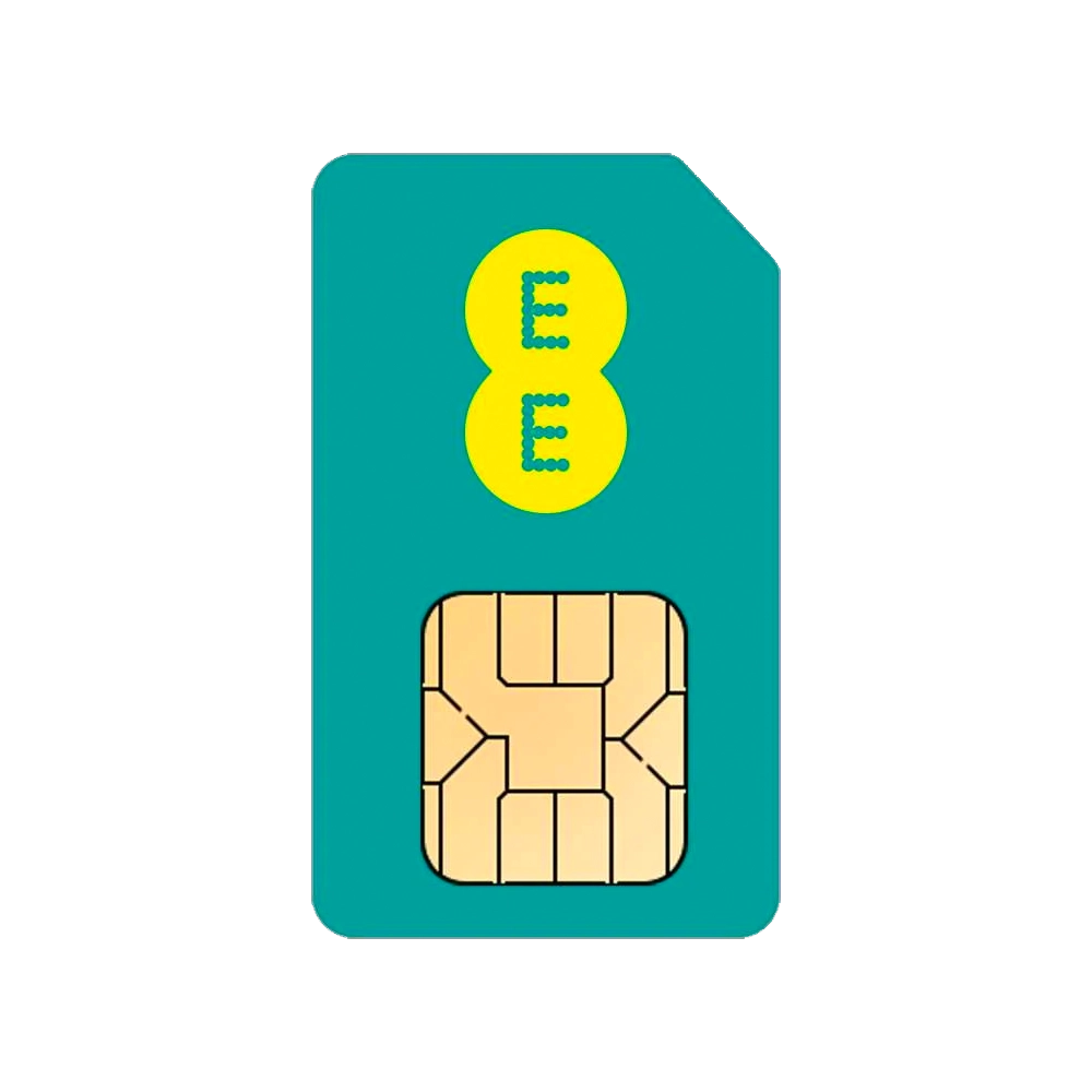 Cutout of EE Business SIM card deals with unlimited data