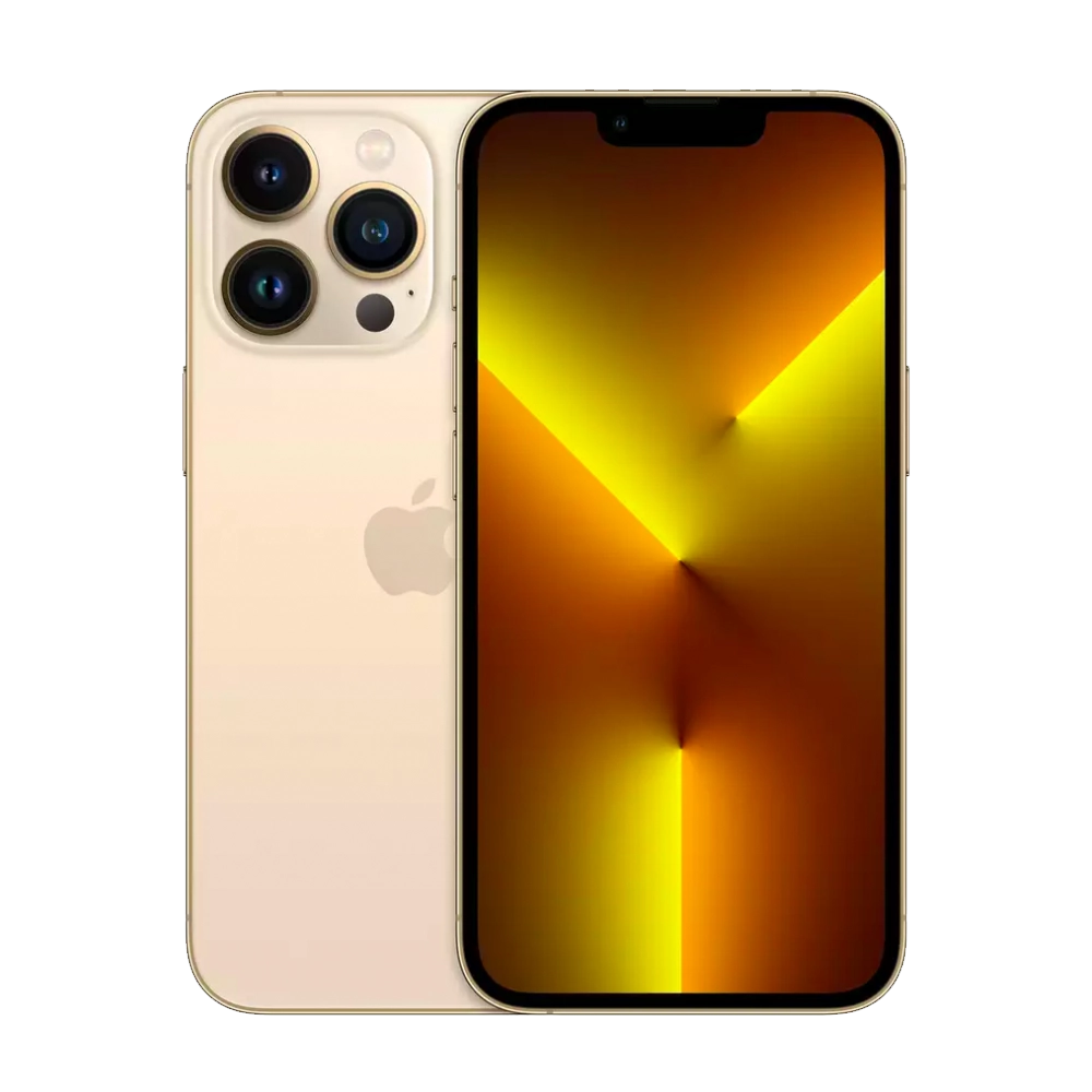 Cutout of iPhone 13 Pro Max in Gold