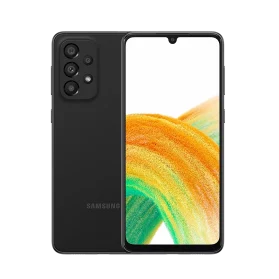 Cutout of Samsung Galaxy A33 5G in Awesome Black for business contract