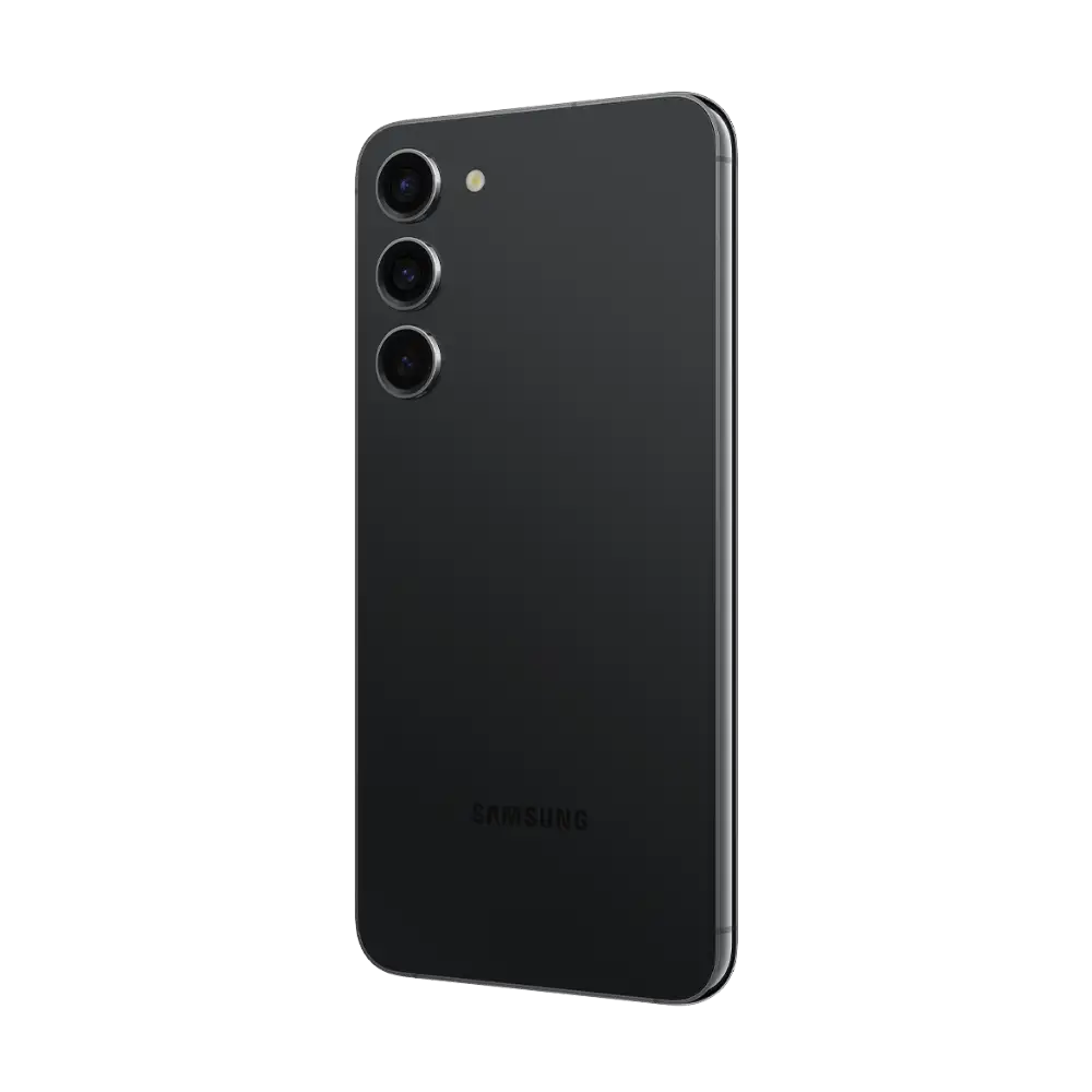 Samsung Galaxy S23+ Phantom Black for Business rear side cutout with triple camera