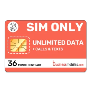 Three Business SIM only unlimited data 36 month contract