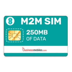BusinessMobiles.com 250MB data M2M SIM card with EE logo