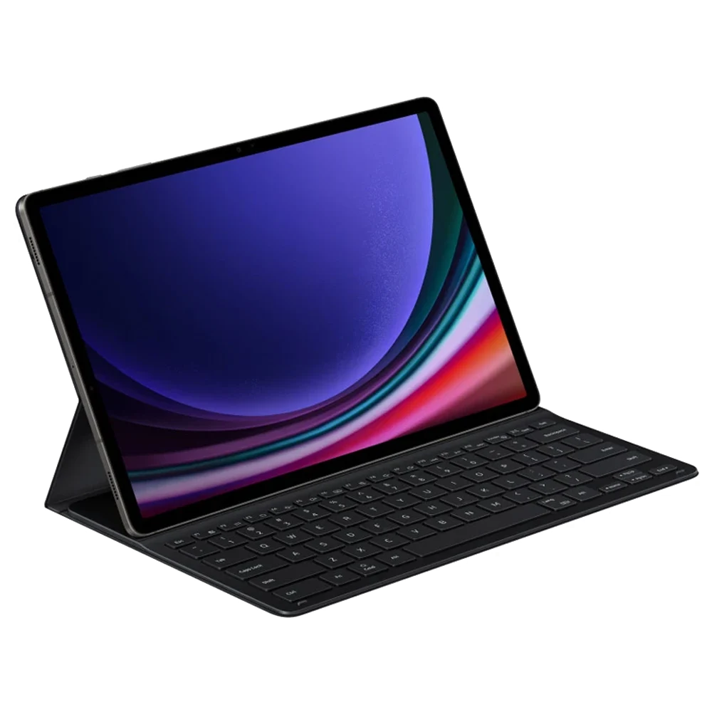 Samsung Galaxy Tab S9+ with keyboard tray accessory and unlocked display
