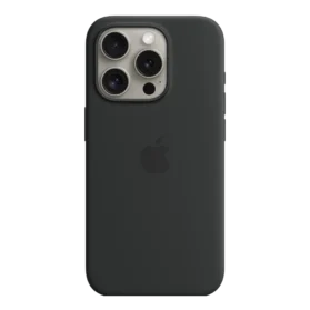 Official Apple iPhone 15 Pro Max silicone case in black