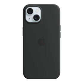 Official Apple iPhone 12/13/14/15 Plus silicone case in black