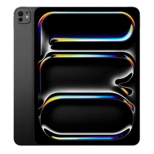 8th Generation Apple iPad Pro 13" (2025) front & rear side in Space Black colour option
