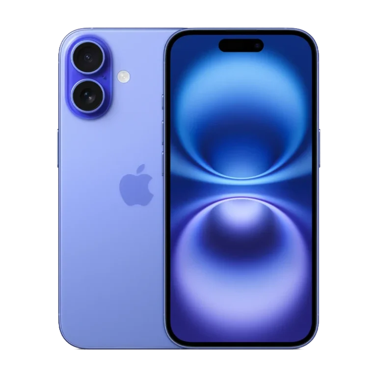 iPhone 16 front and back ultramarine business