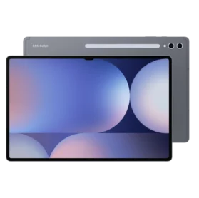 Cutout of front and rear sides of Samsung Galaxy Tab S10 Ultra tablet in Grey