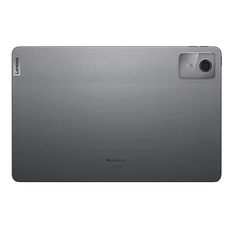 Rear side of Lenovo Tab M11 in grey