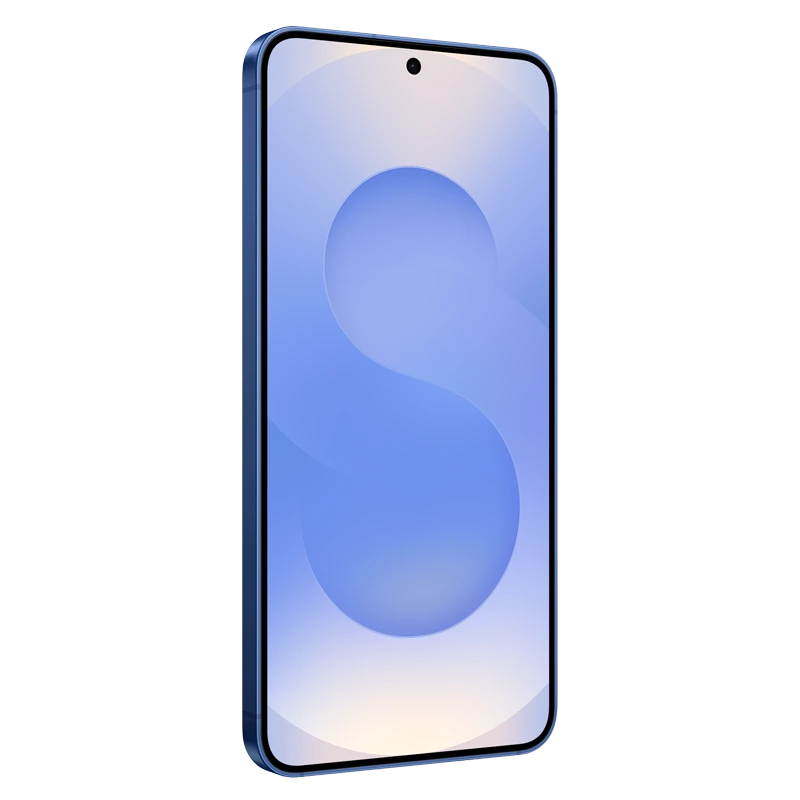 Samsung Galaxy S25 display in navy blue