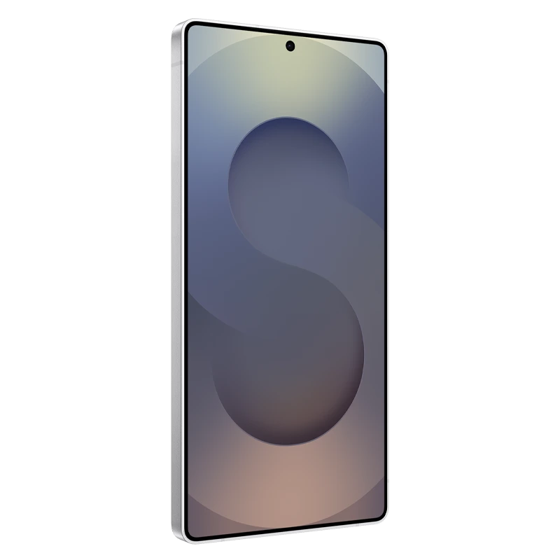Front side of Samsung Galaxy S25 Ultra smartphone display in Titanium Silverblue