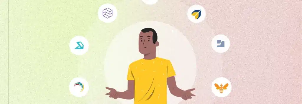 Drawing of man surrounded by free MDM apps