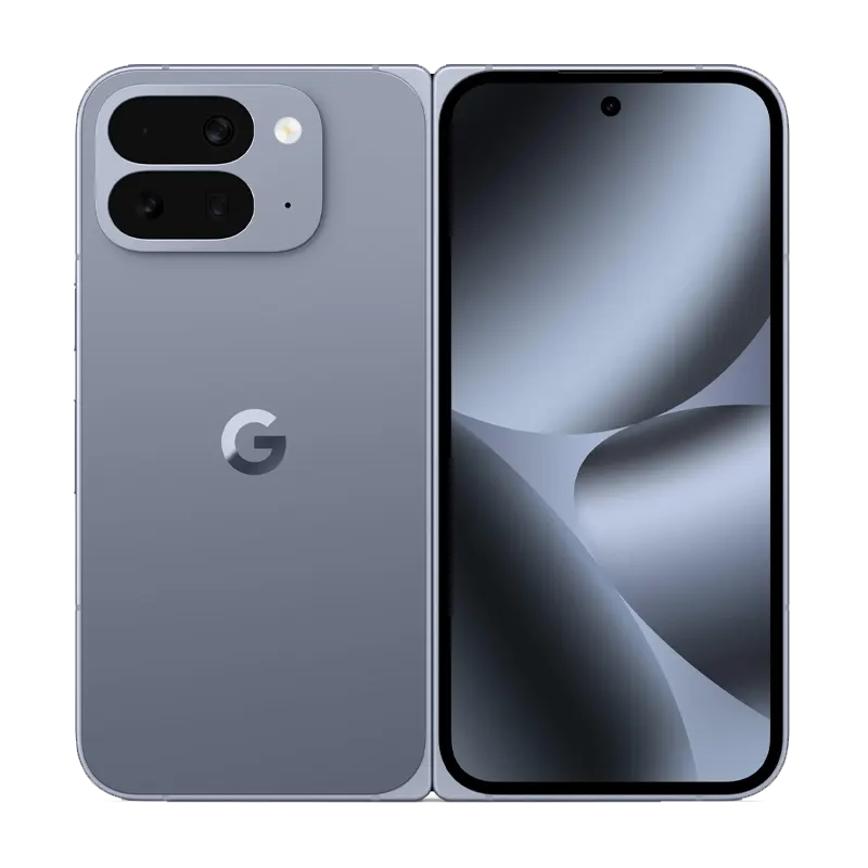 Google Pixel 10 Pro Fold front & rear side in Moonstone grey
