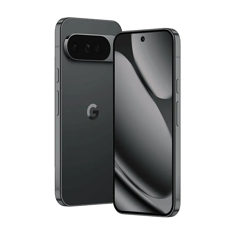 Google Pixel 10 Pro and Pro XL models next to each other in Obsidian black colour