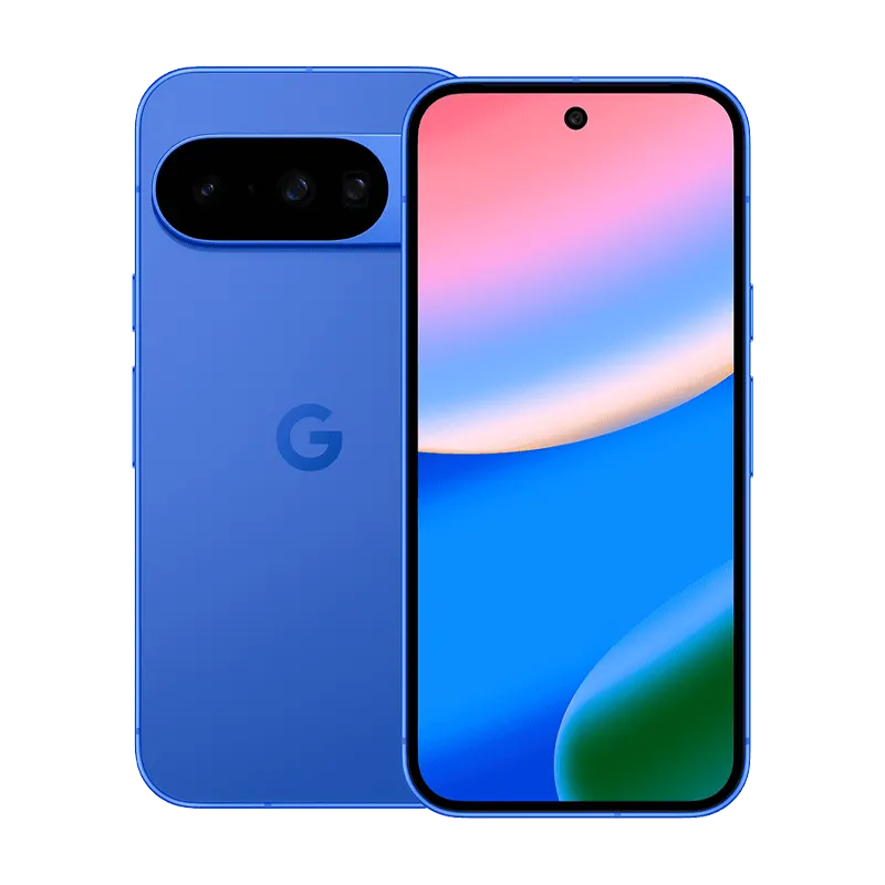 Google Pixel 10 Pro Fold front & rear side in Indigo blue
