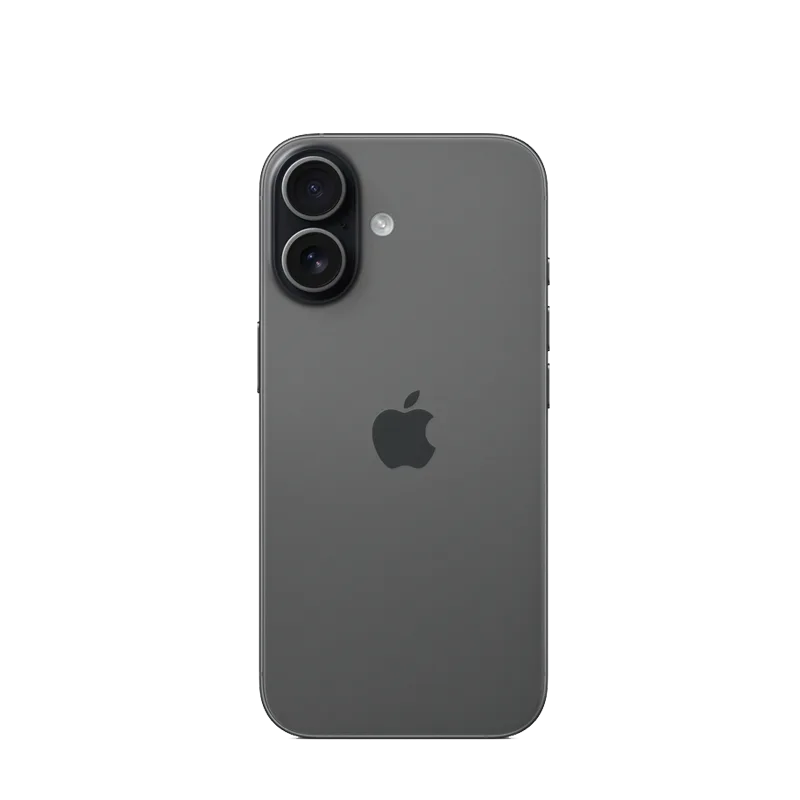 Rear side of Apple iPhone 17 in Graphite
