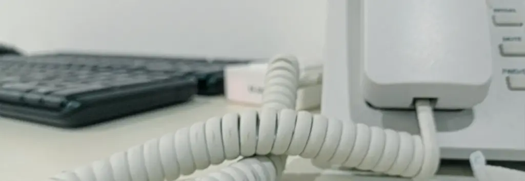 Close-up of business office telephone on desk
